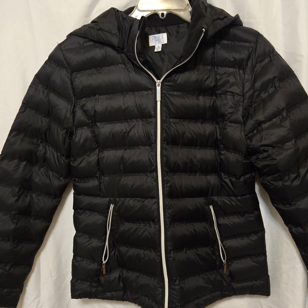 Black Puffer Jacket with Hood